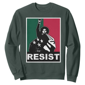 Resist Angela Davis Sweatshirt Black Panther Party History Civil Rights TS09 Dark Forest Green Print Your Wear