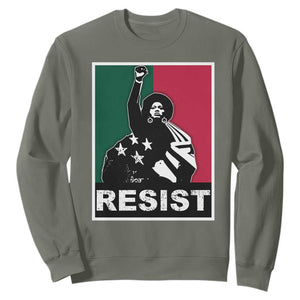 Resist Angela Davis Sweatshirt Black Panther Party History Civil Rights TS09 Military Green Print Your Wear