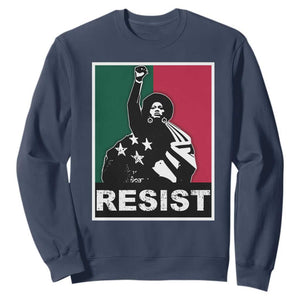 Resist Angela Davis Sweatshirt Black Panther Party History Civil Rights TS09 Navy Print Your Wear