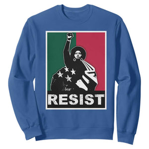 Resist Angela Davis Sweatshirt Black Panther Party History Civil Rights TS09 Royal Blue Print Your Wear
