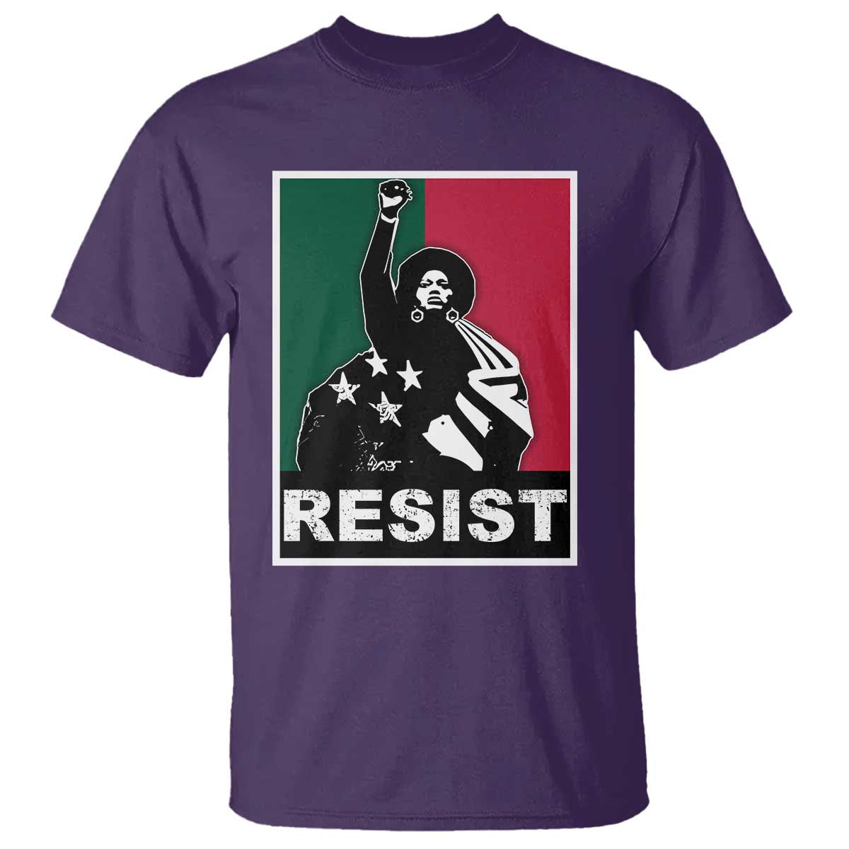 Resist Angela Davis T Shirt Black Panther Party History Civil Rights TS09 Purple Print Your Wear