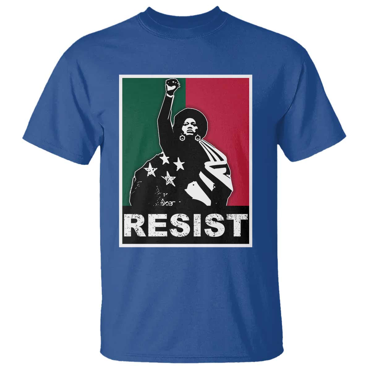 Resist Angela Davis T Shirt Black Panther Party History Civil Rights TS09 Royal Blue Print Your Wear