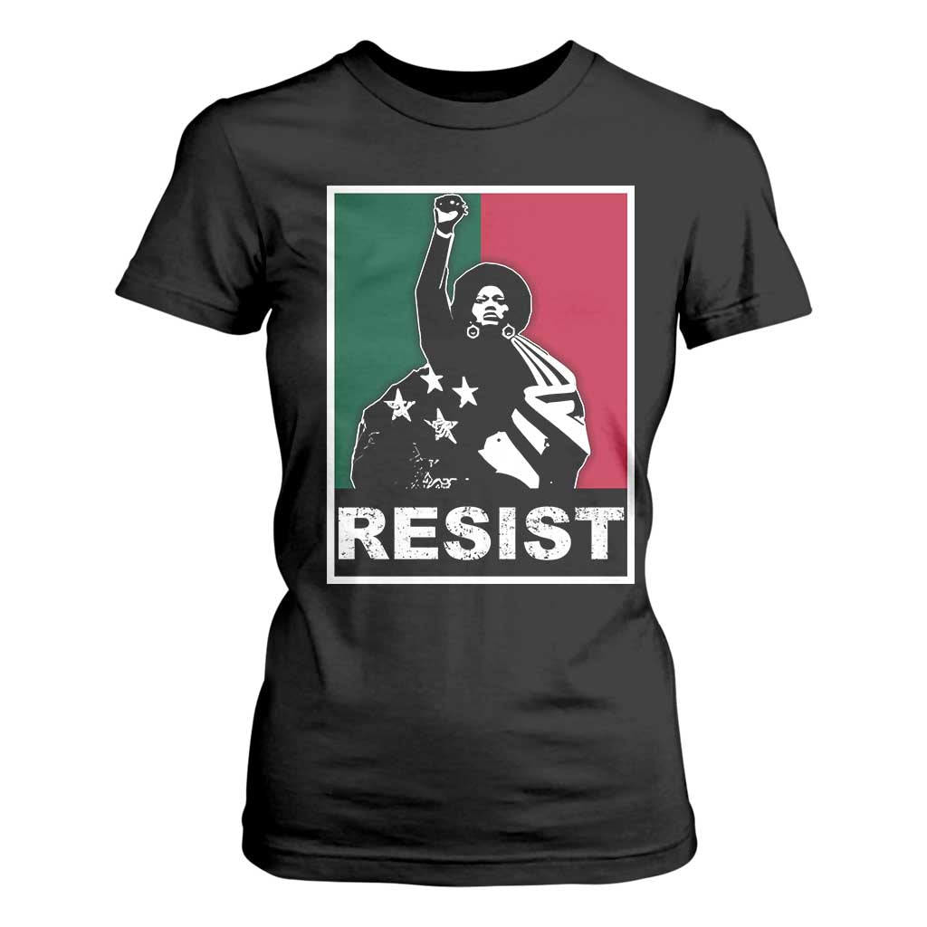 Resist Angela Davis T Shirt For Women Black Panther Party History Civil Rights TS09 Black Print Your Wear