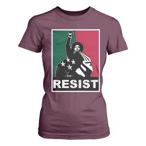 Resist Angela Davis T Shirt For Women Black Panther Party History Civil Rights TS09 Maroon Print Your Wear