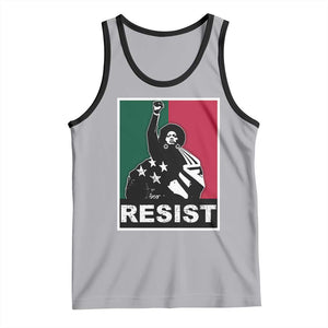 Resist Angela Davis Tank Top Black Panther Party History Civil Rights TS09 Athletic Heather Black Print Your Wear