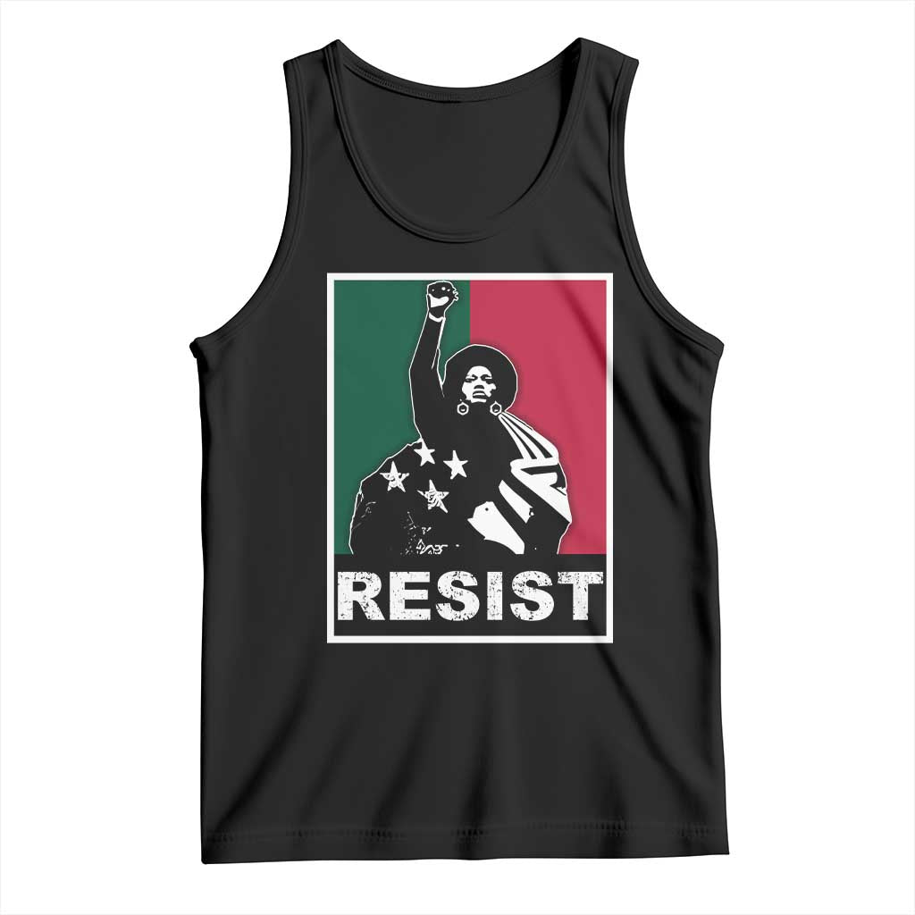 Resist Angela Davis Tank Top Black Panther Party History Civil Rights TS09 Black Print Your Wear