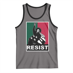 Resist Angela Davis Tank Top Black Panther Party History Civil Rights TS09 Deep Heather Black Print Your Wear