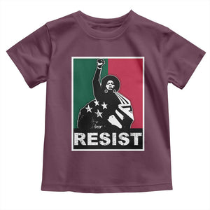 Resist Angela Davis Toddler T Shirt Black Panther Party History Civil Rights TS09 Maroon Print Your Wear