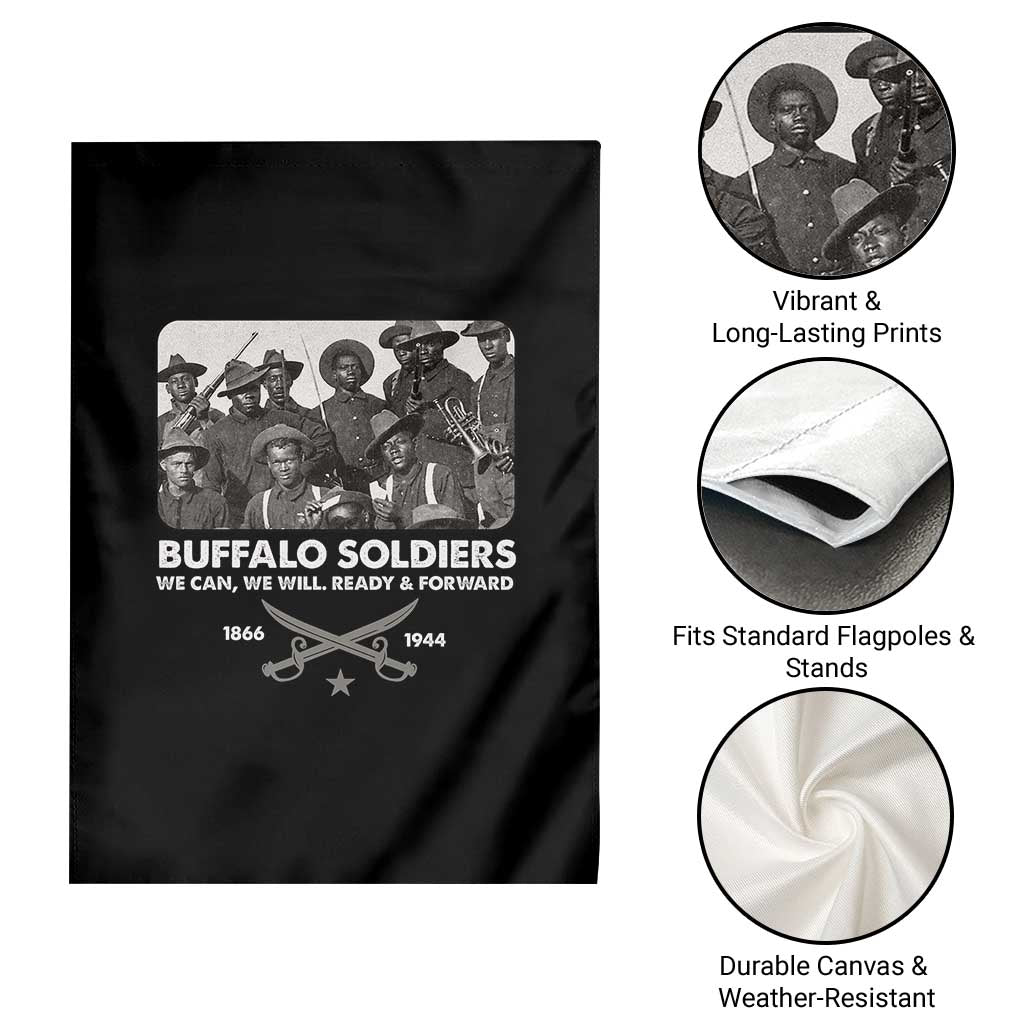 Buffalo Soldiers Garden Flag We Can We Will Ready Forward Black History TS09 Print Your Wear