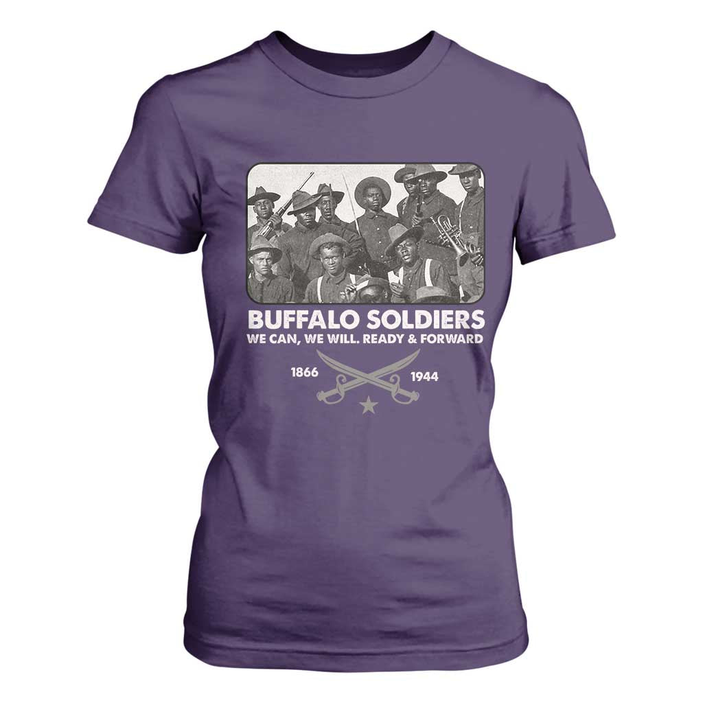 Buffalo Soldiers T Shirt For Women We Can We Will Ready Forward Black History TS09 Purple Print Your Wear