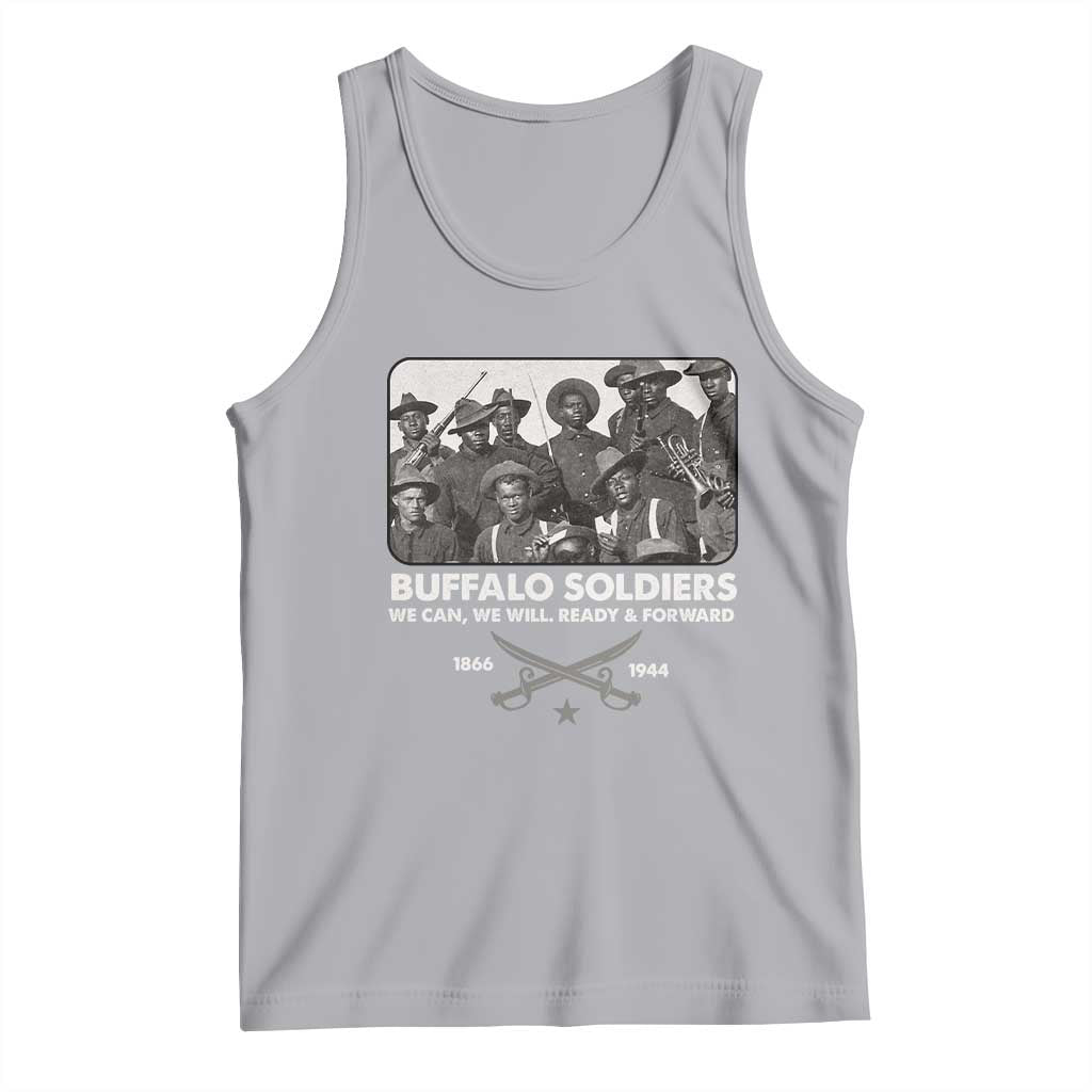 Buffalo Soldiers Tank Top We Can We Will Ready Forward Black History TS09 Athletic Heather Print Your Wear