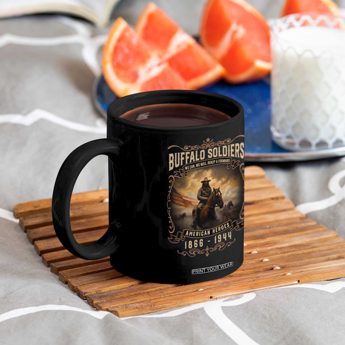 Buffalo Soldiers Coffee Mug American Heros Cavalry Black History TS09 Print Your Wear