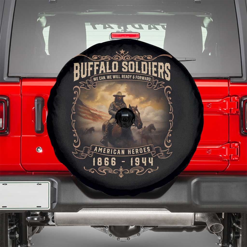 Buffalo Soldiers Spare Tire Cover American Heros Cavalry Black History TS09 Black Print Your Wear