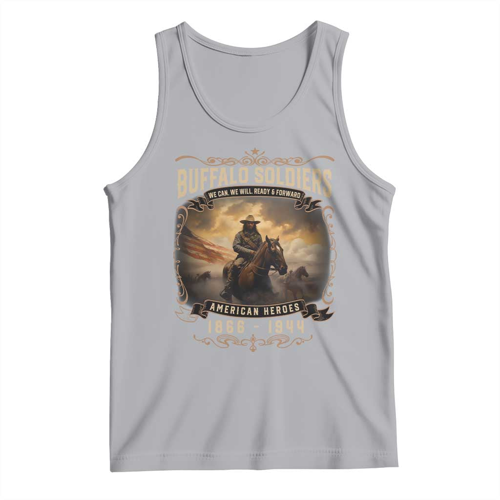 Buffalo Soldiers Tank Top American Heros Cavalry Black History TS09 Athletic Heather Print Your Wear