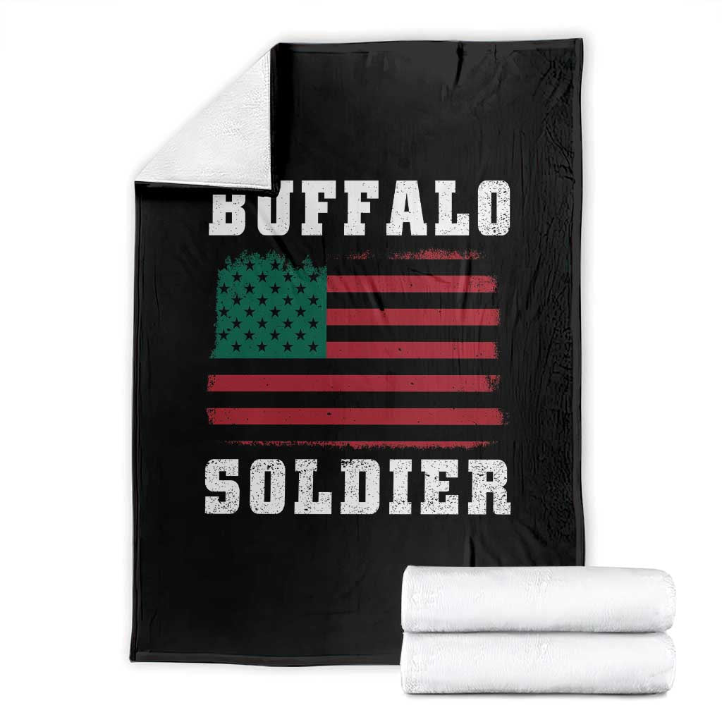 Buffalo Soldiers Throw Blanket African American Cavalry Black History TS09 Black Print Your Wear
