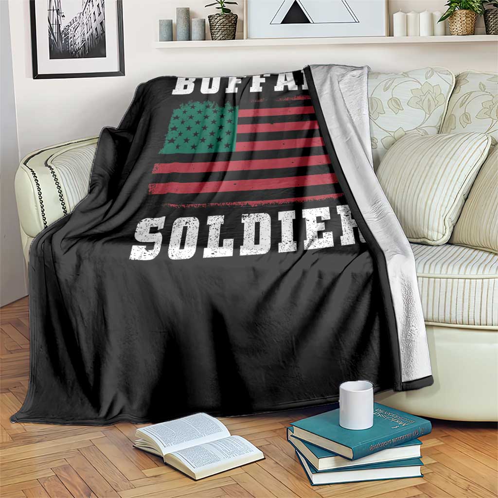 Buffalo Soldiers Throw Blanket African American Cavalry Black History TS09 Print Your Wear