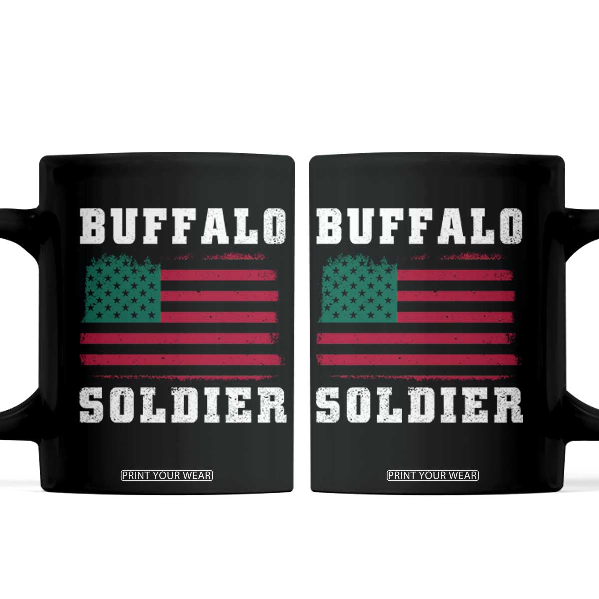Buffalo Soldiers Coffee Mug African American Cavalry Black History TS09 Black Print Your Wear