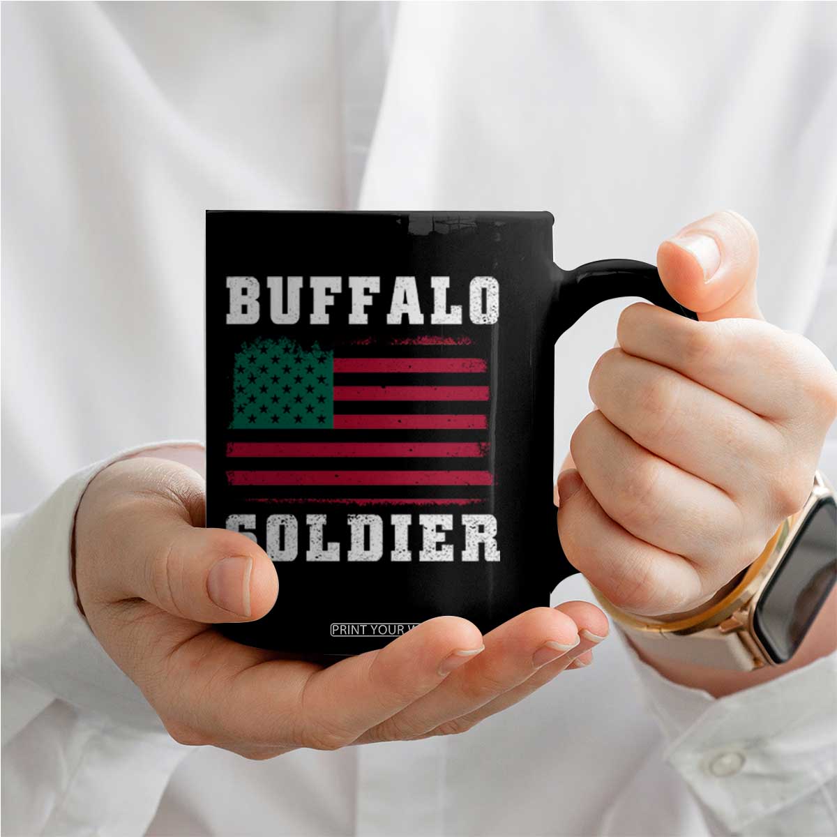 Buffalo Soldiers Coffee Mug African American Cavalry Black History TS09 Print Your Wear