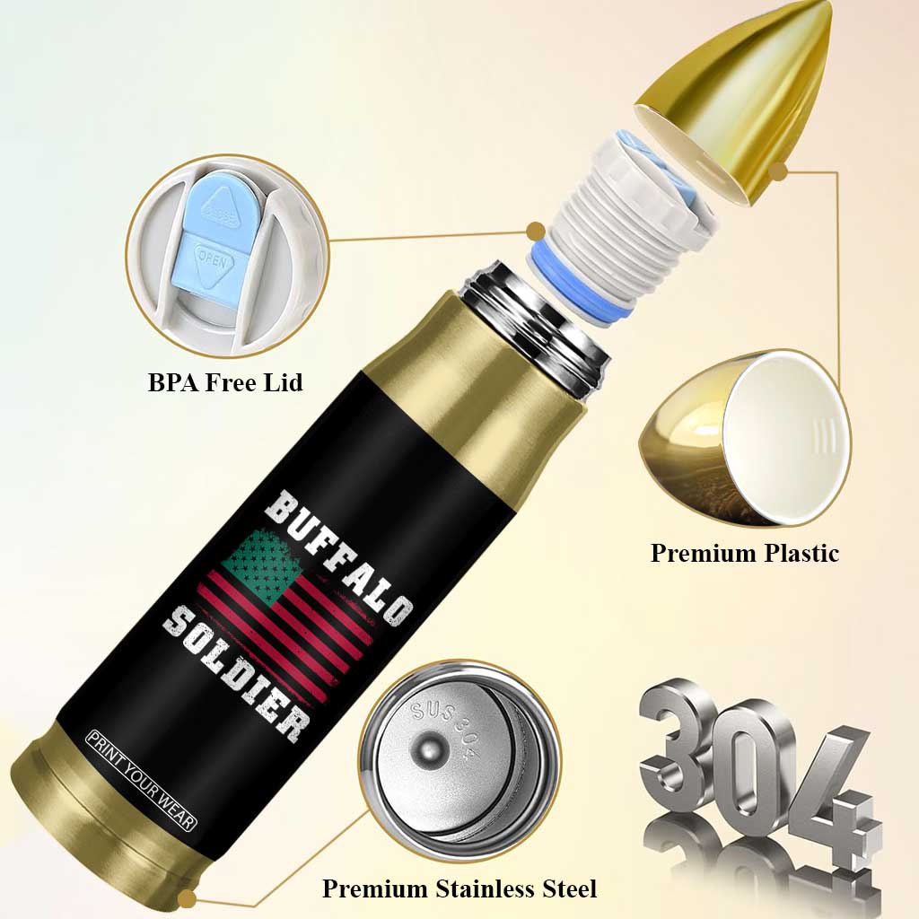 Buffalo Soldiers Bullet Tumbler African American Cavalry Black History TS09 Print Your Wear