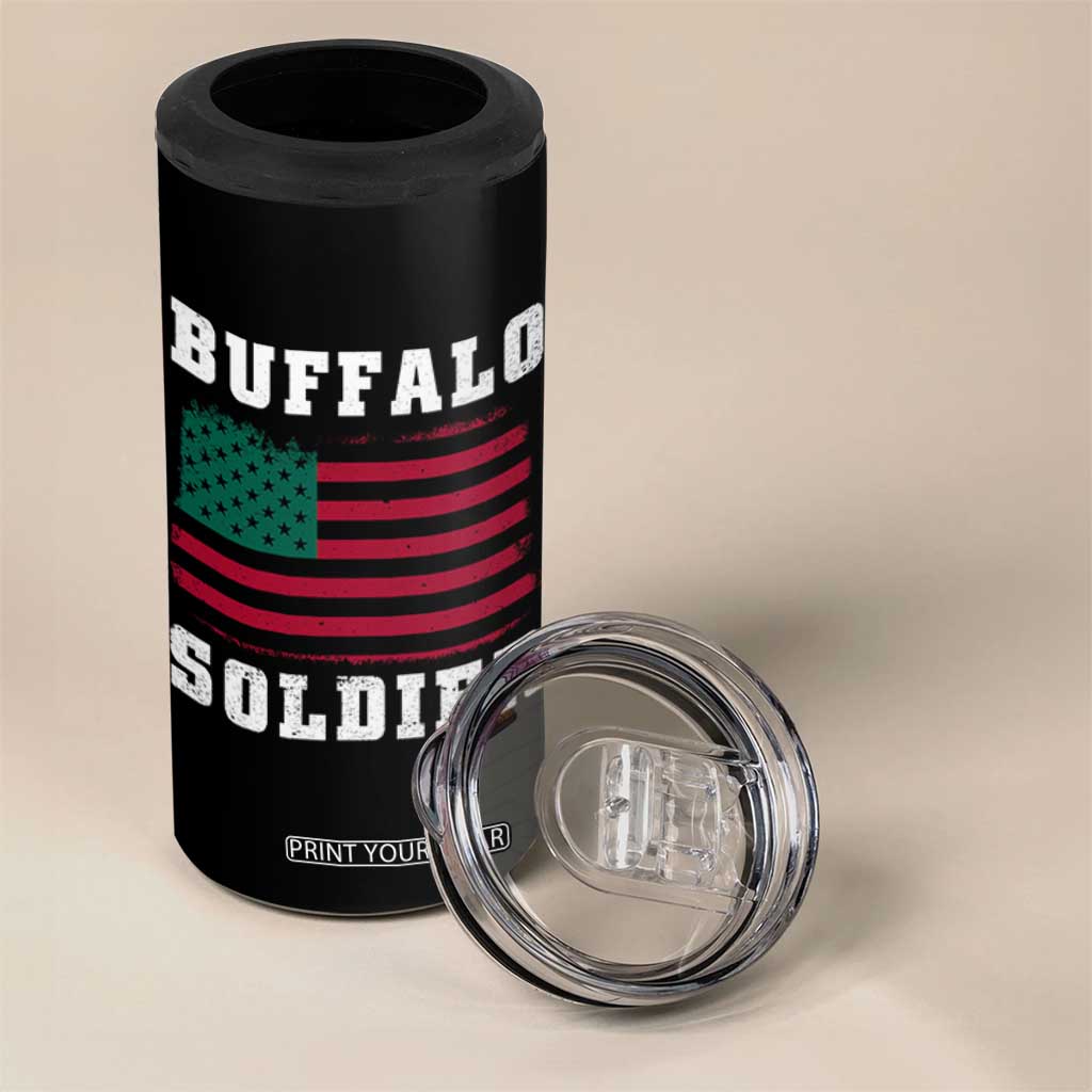 Buffalo Soldiers 4 in 1 Can Cooler Tumbler African American Cavalry Black History TS09 Print Your Wear