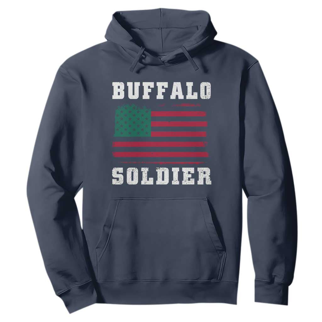 Buffalo Soldiers Hoodie African American Cavalry Black History TS09 Navy Print Your Wear