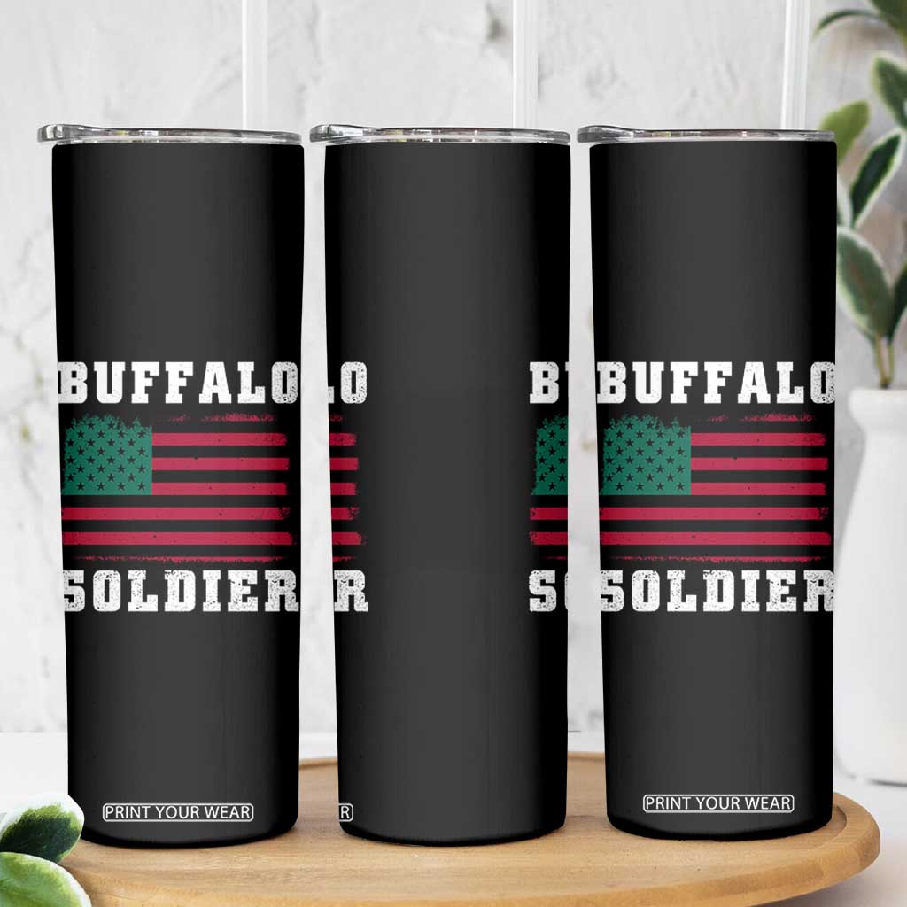 Buffalo Soldiers Skinny Tumbler African American Cavalry Black History TS09 Print Your Wear