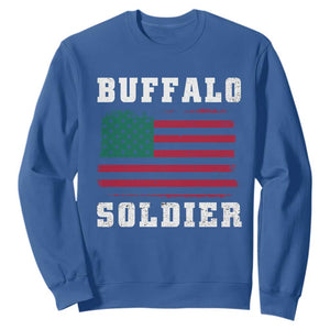 Buffalo Soldiers Sweatshirt - African American Cavalry Black History Military Heritage Pullover TS09 Royal Blue Print Your Wear