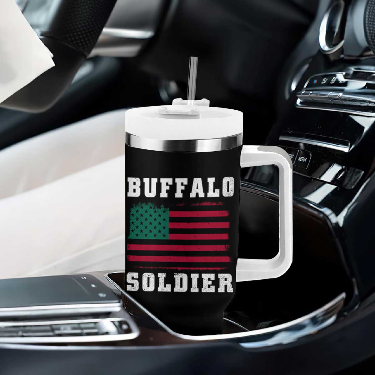 Buffalo Soldiers Tumbler With Handle African American Cavalry Black History TS09 Print Your Wear