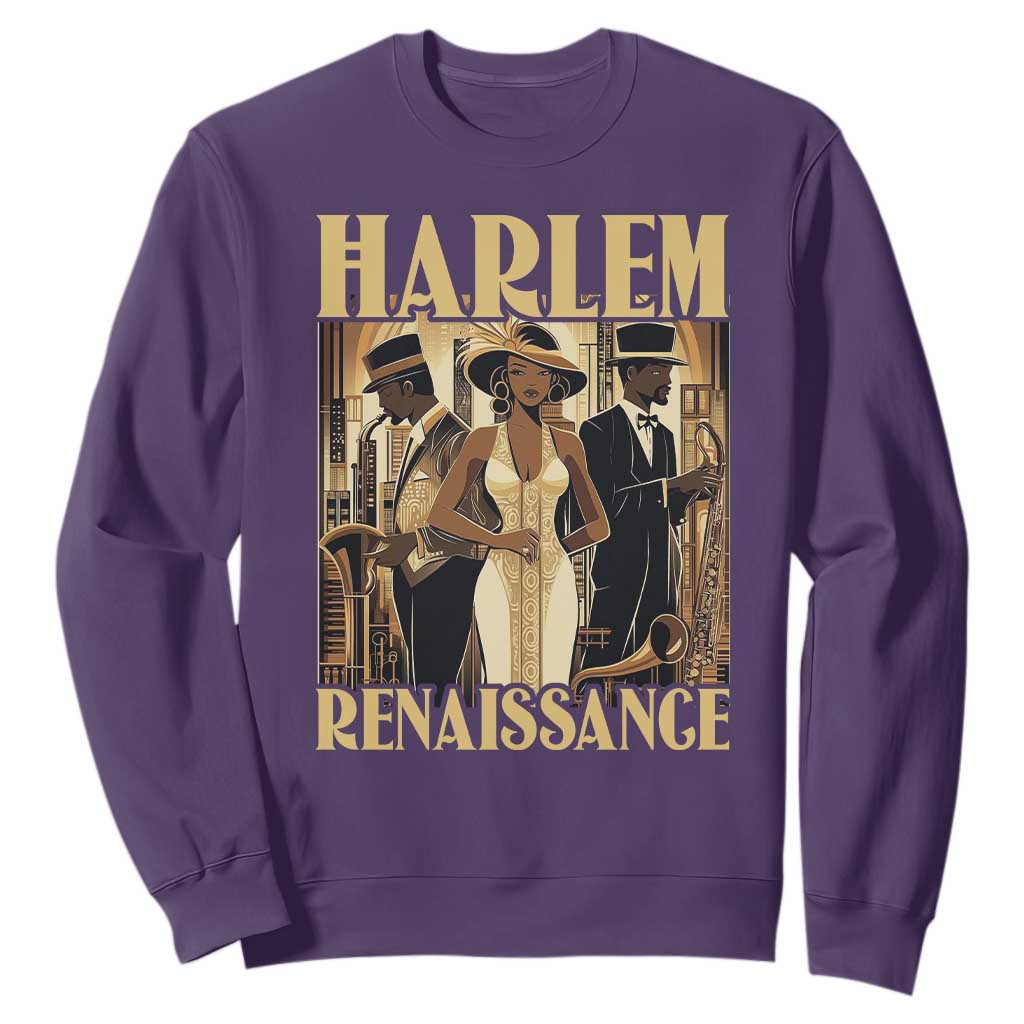 Harlem Renaissance Sweatshirt 1920s Black History Month TS09 Purple Print Your Wear
