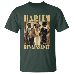Harlem Renaissance T Shirt 1920s Black History Month TS09 Dark Forest Green Print Your Wear