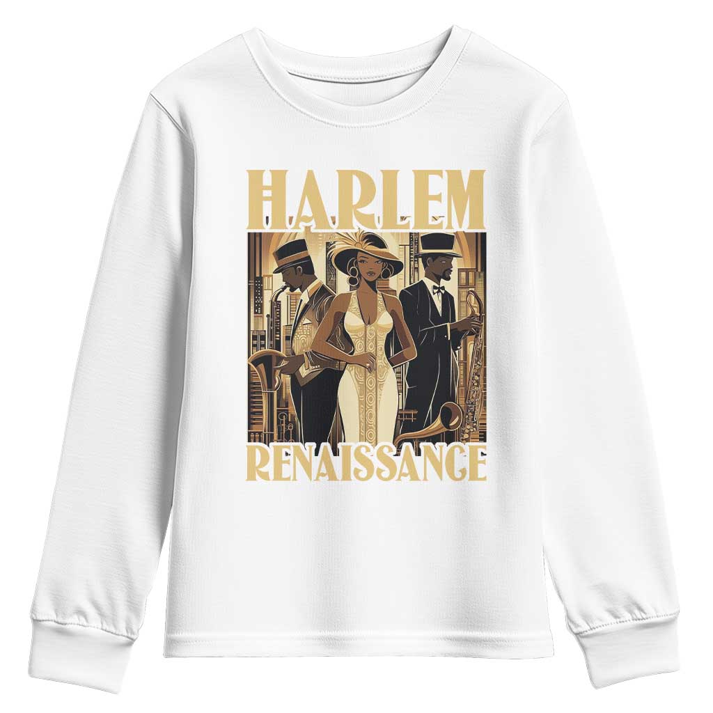 Harlem Renaissance Youth Sweatshirt 1920s Black History Month TS09 White Print Your Wear