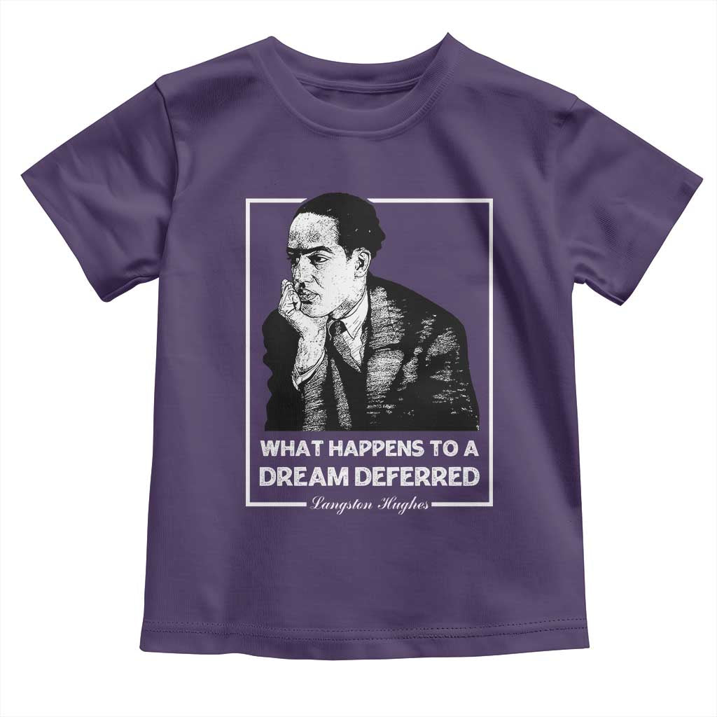 Langston Hughes Toddler T Shirt A Dream Deferred Harlem Renaissance Black History TS09 Purple Print Your Wear