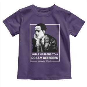 Langston Hughes Toddler T Shirt A Dream Deferred Harlem Renaissance Black History TS09 Purple Print Your Wear