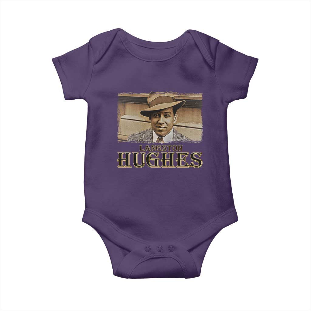 Langston Hughes Baby Onesie Harlem Renaissance Black History TS09 Purple Print Your Wear