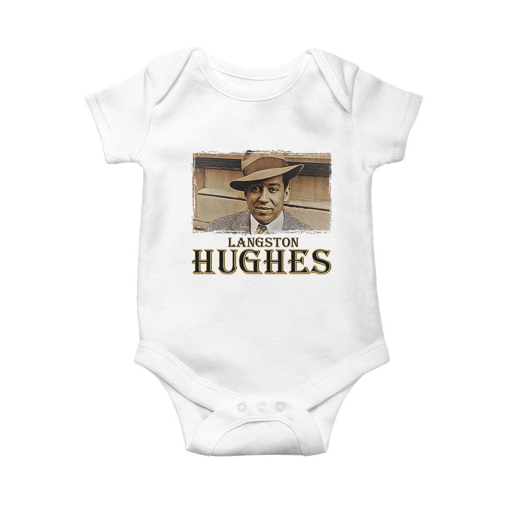 Langston Hughes Baby Onesie Harlem Renaissance Black History TS09 White Print Your Wear