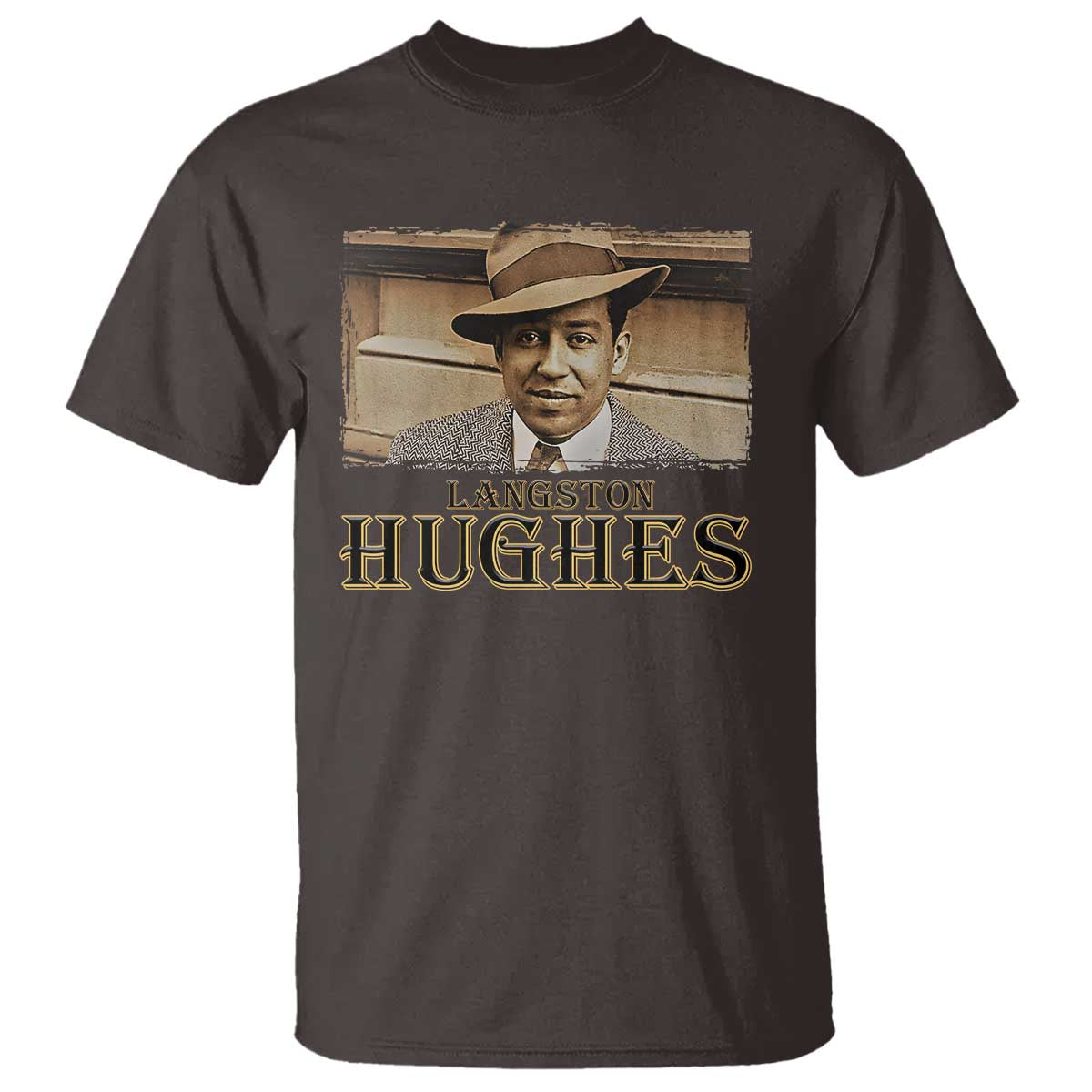 Langston Hughes T Shirt Harlem Renaissance Black History TS09 Dark Chocolate Print Your Wear