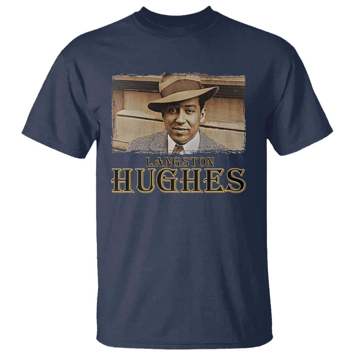 Langston Hughes T Shirt Harlem Renaissance Black History TS09 Navy Print Your Wear