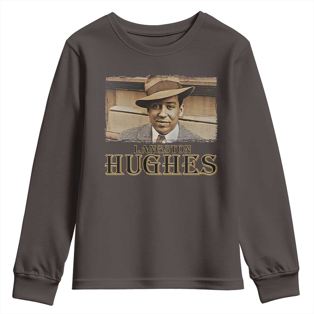Langston Hughes Youth Sweatshirt Harlem Renaissance Black History TS09 Dark Chocolate Print Your Wear