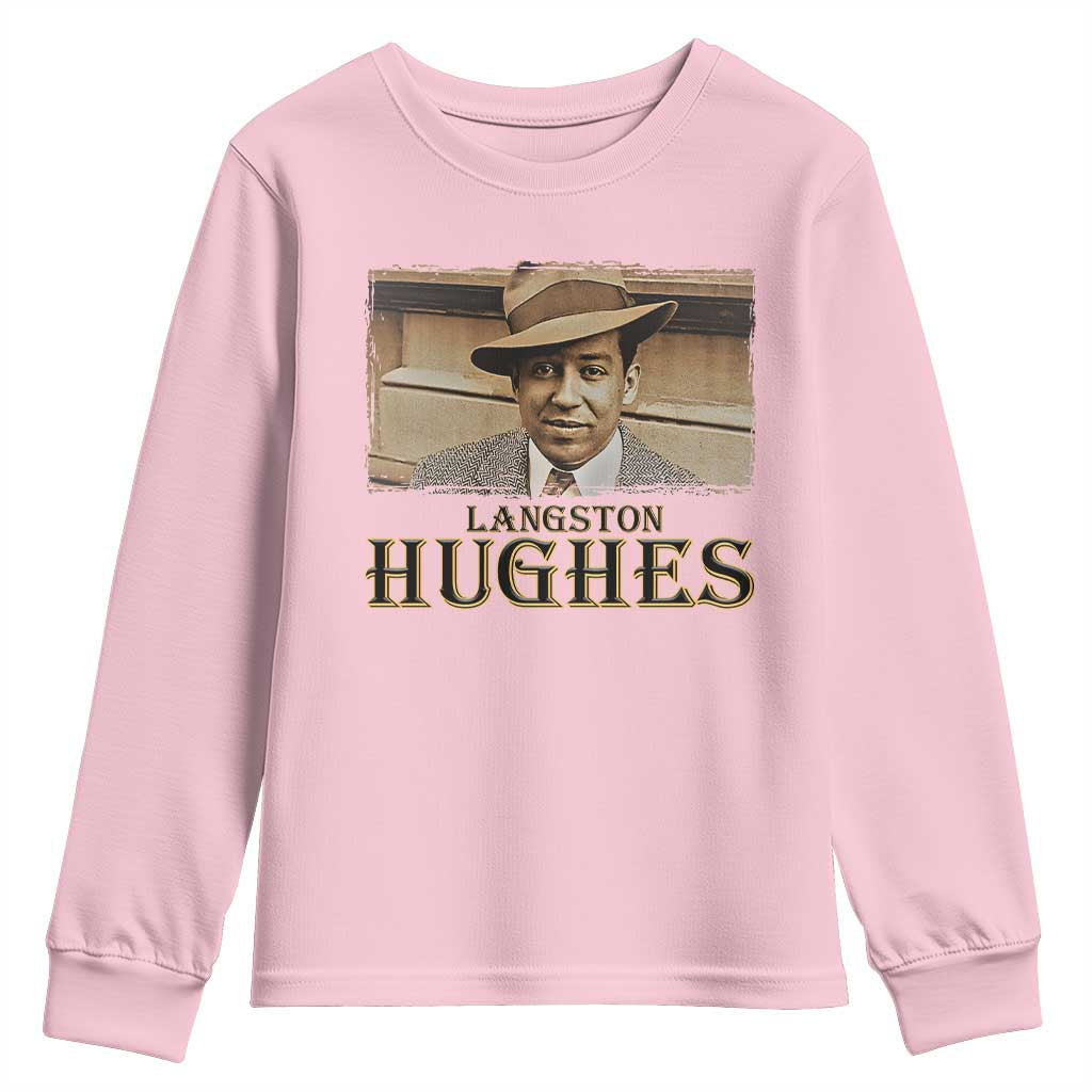 Langston Hughes Youth Sweatshirt Harlem Renaissance Black History TS09 Light Pink Print Your Wear