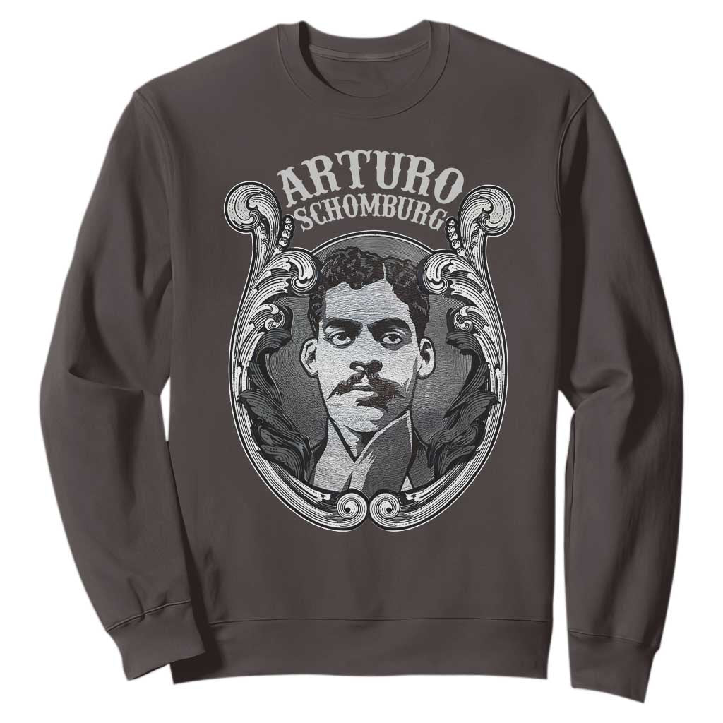 Harlem Renaissance Arturo Schomburg Sweatshirt TS09 Dark Chocolate Print Your Wear