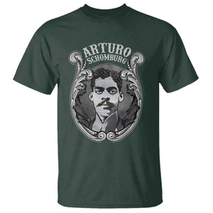 Harlem Renaissance Arturo Schomburg T Shirt TS09 Dark Forest Green Print Your Wear
