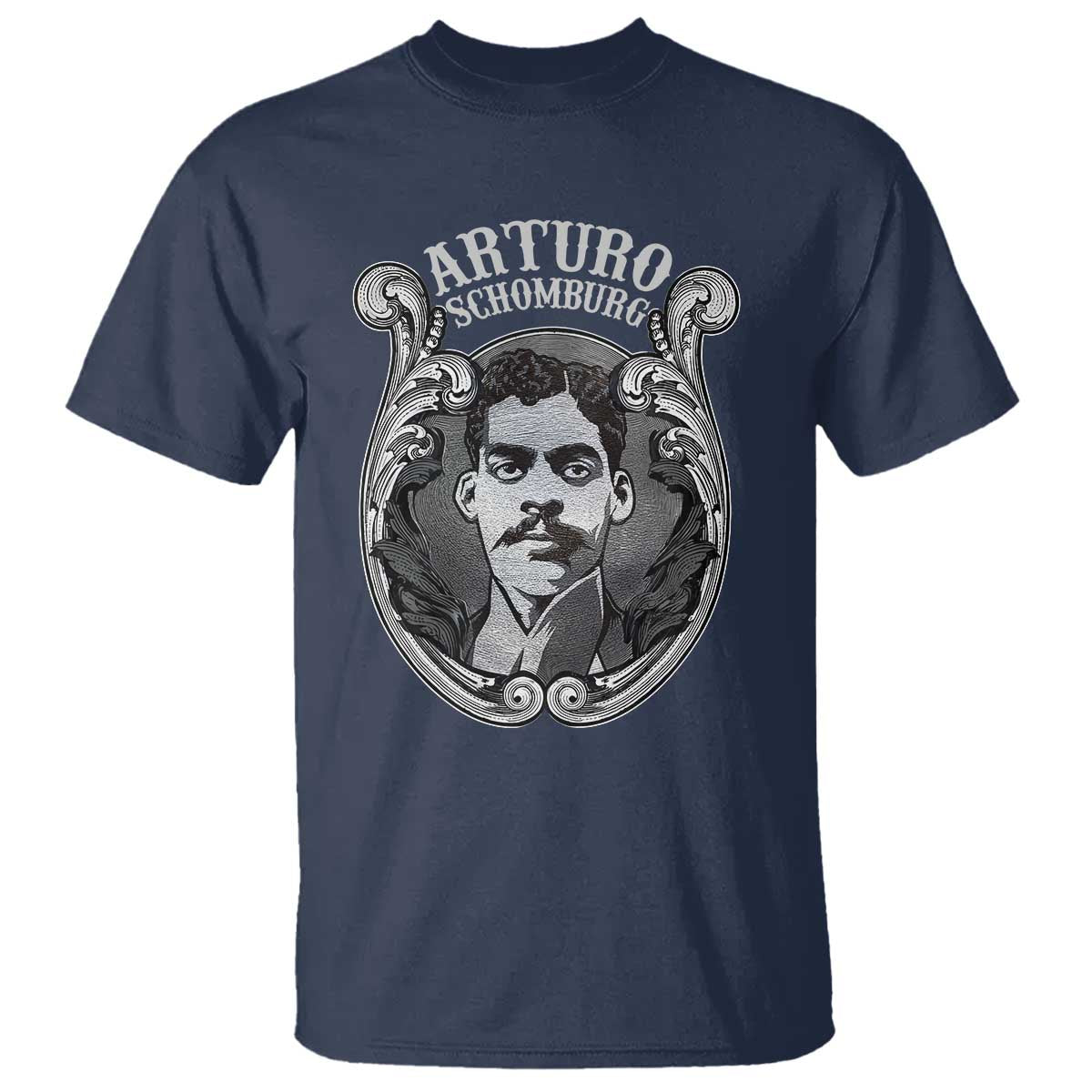 Harlem Renaissance Arturo Schomburg T Shirt TS09 Navy Print Your Wear