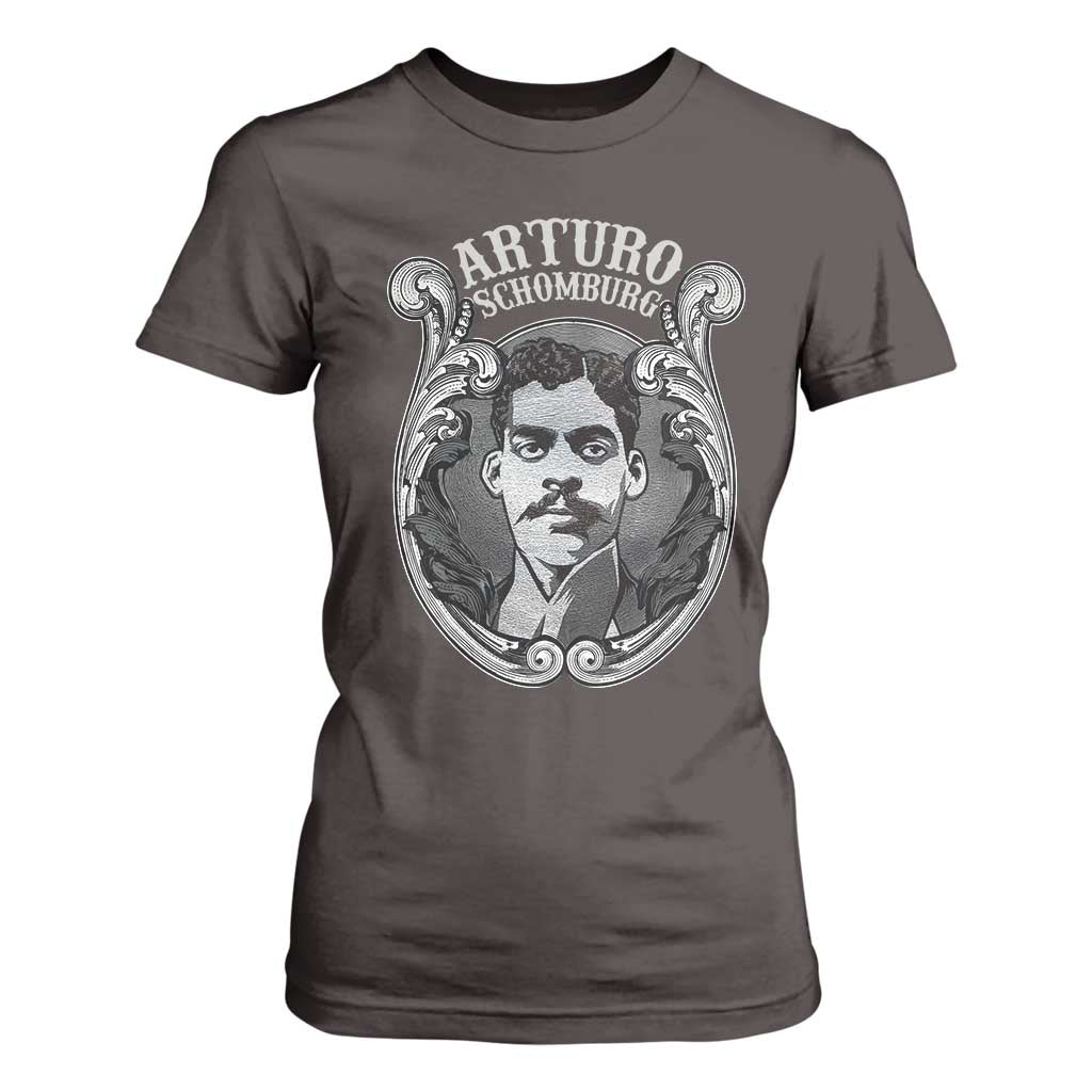 Harlem Renaissance Arturo Schomburg T Shirt For Women TS09 Dark Chocolate Print Your Wear