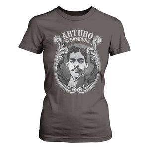 Harlem Renaissance Arturo Schomburg T Shirt For Women TS09 Dark Chocolate Print Your Wear