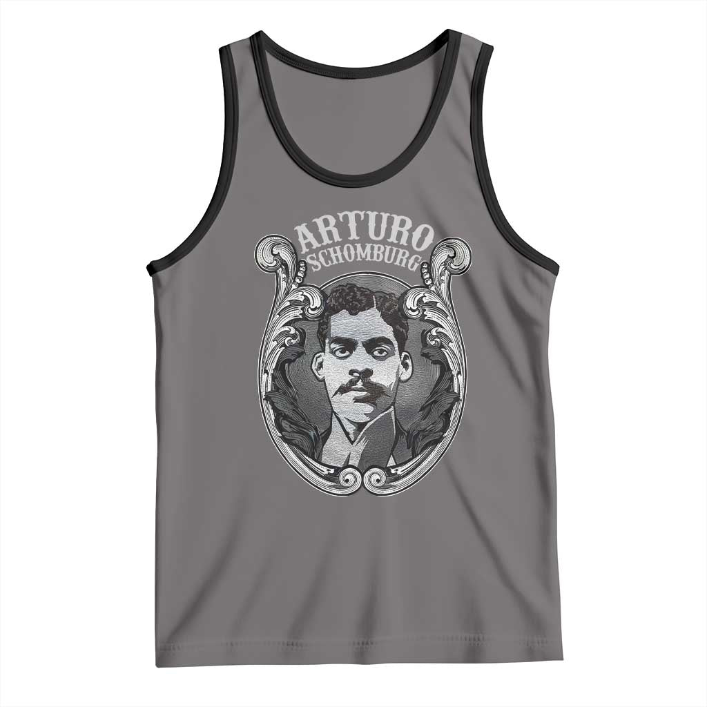 Harlem Renaissance Arturo Schomburg Tank Top TS09 Deep Heather Black Print Your Wear