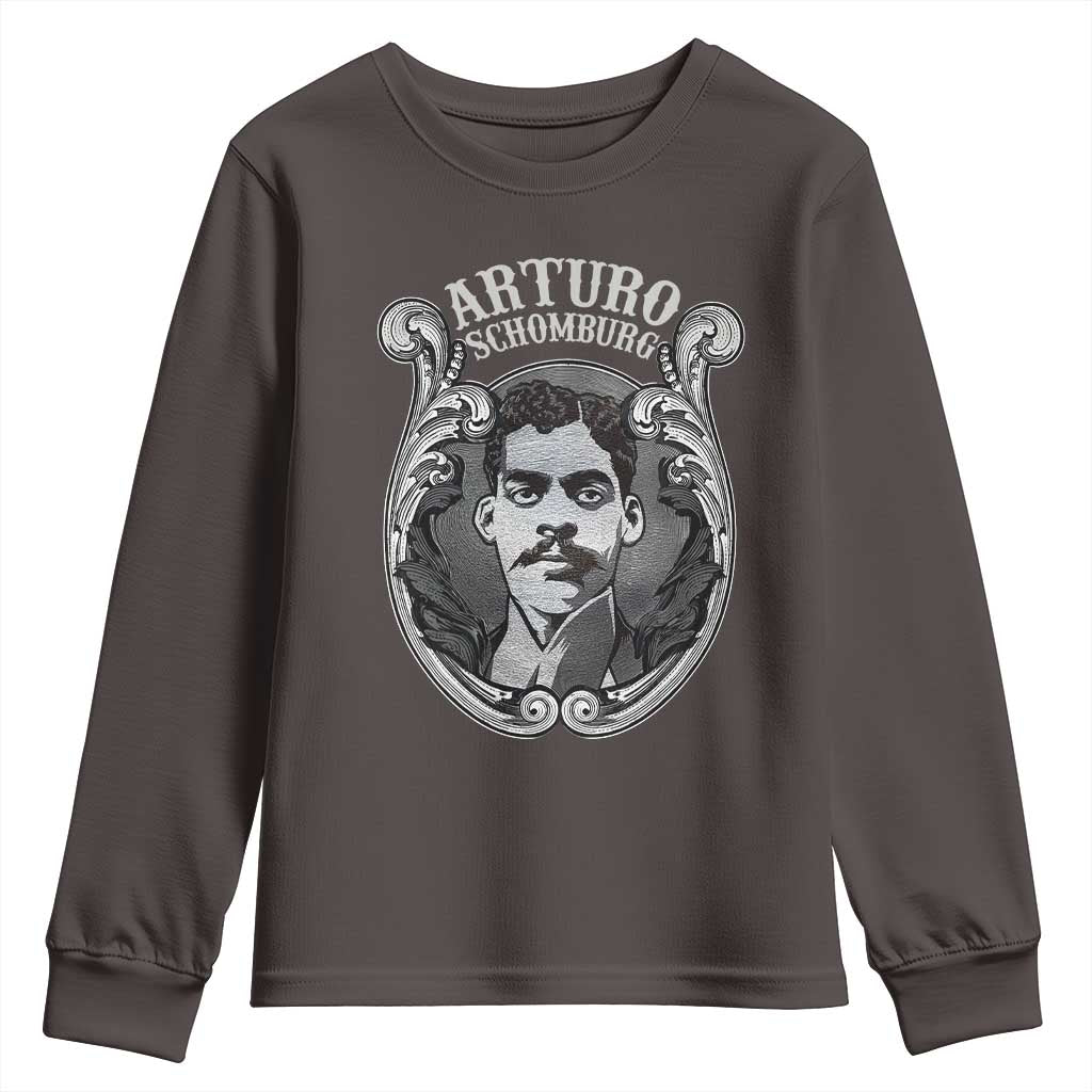 Harlem Renaissance Arturo Schomburg Youth Sweatshirt TS09 Dark Chocolate Print Your Wear