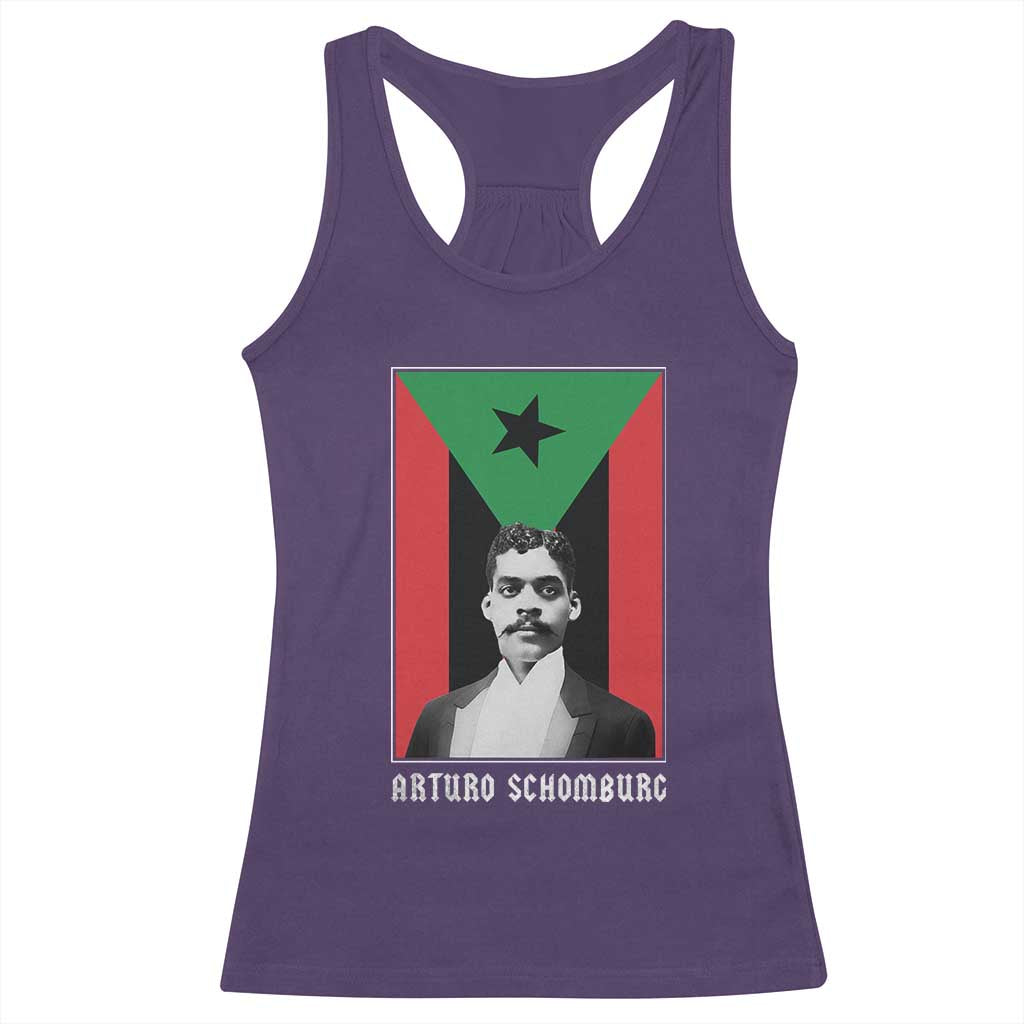 Arturo Schomburg Racerback Tank Top Harlem Renaissance Puerto Rican TS09 Purple Print Your Wear