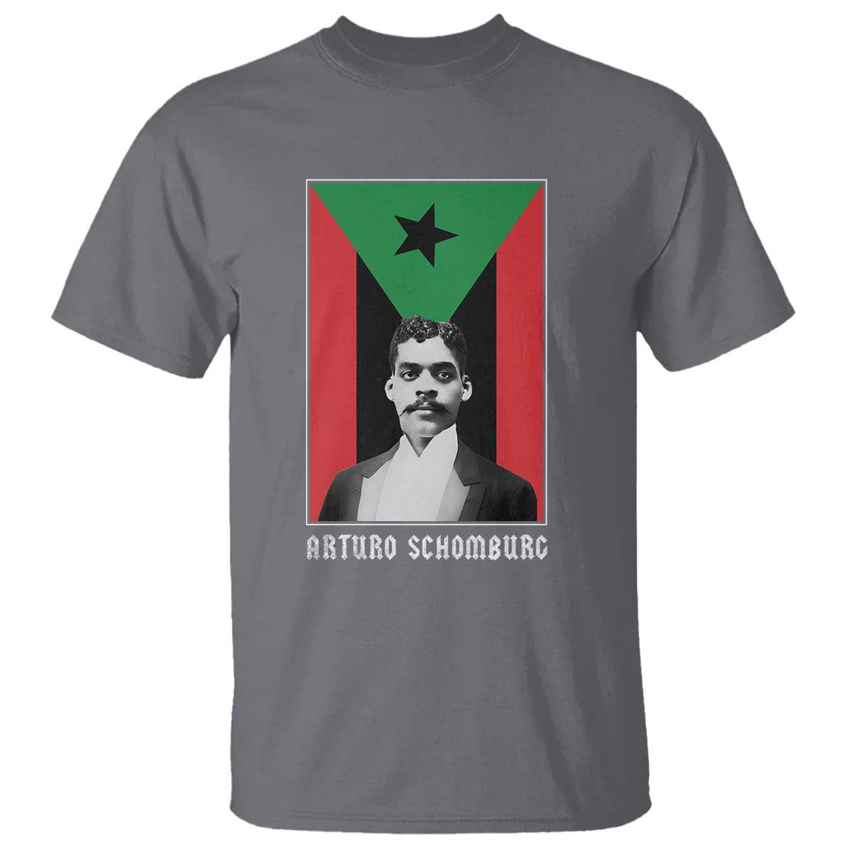 Arturo Schomburg T Shirt - Harlem Renaissance Puerto Rican Black History Scholar Tee TS09 Charcoal Print Your Wear