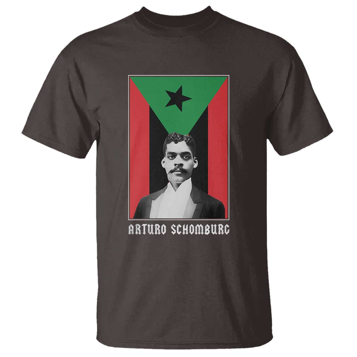 Arturo Schomburg T Shirt - Harlem Renaissance Puerto Rican Black History Scholar Tee TS09 Dark Chocolate Print Your Wear