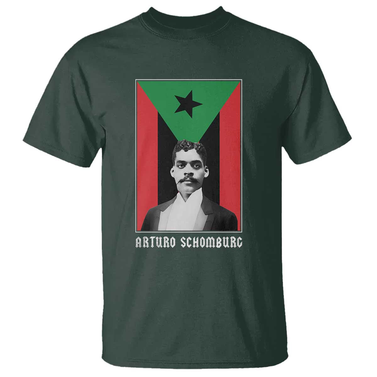 Arturo Schomburg T Shirt Harlem Renaissance Puerto Rican TS09 Dark Forest Green Print Your Wear